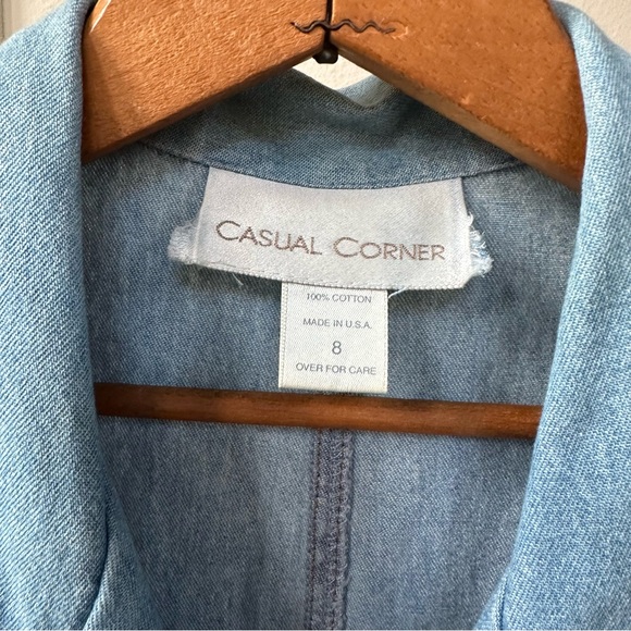 VINTAGE Casual Corner Denim Dress - Picture 3 of 9
